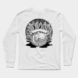 It It Fits Line Art Illustration with Empty Banner Long Sleeve T-Shirt